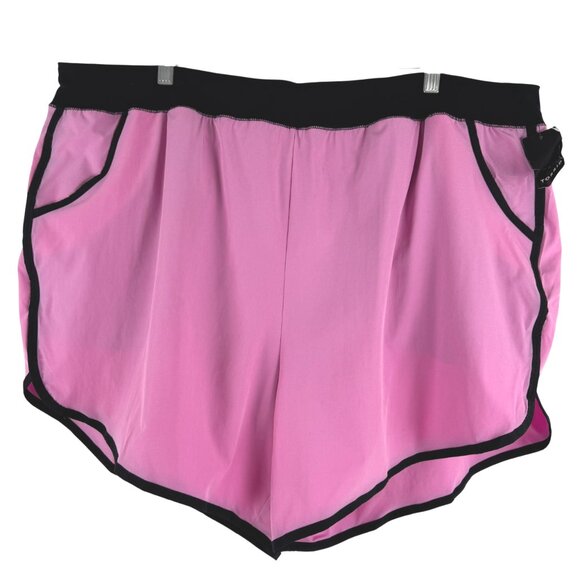 Torrid Active Swim Shorts Bottom 3X Pink Black Trim Polyester Blend NWT SW-2103 - Picture 1 of 11